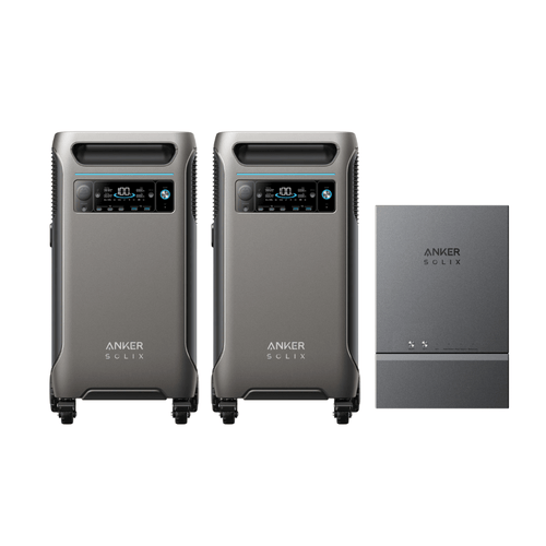2 × Anker SOLIX F3800 Solar Generators (12kW | 7.68kWh) + Smart Home Power Kit