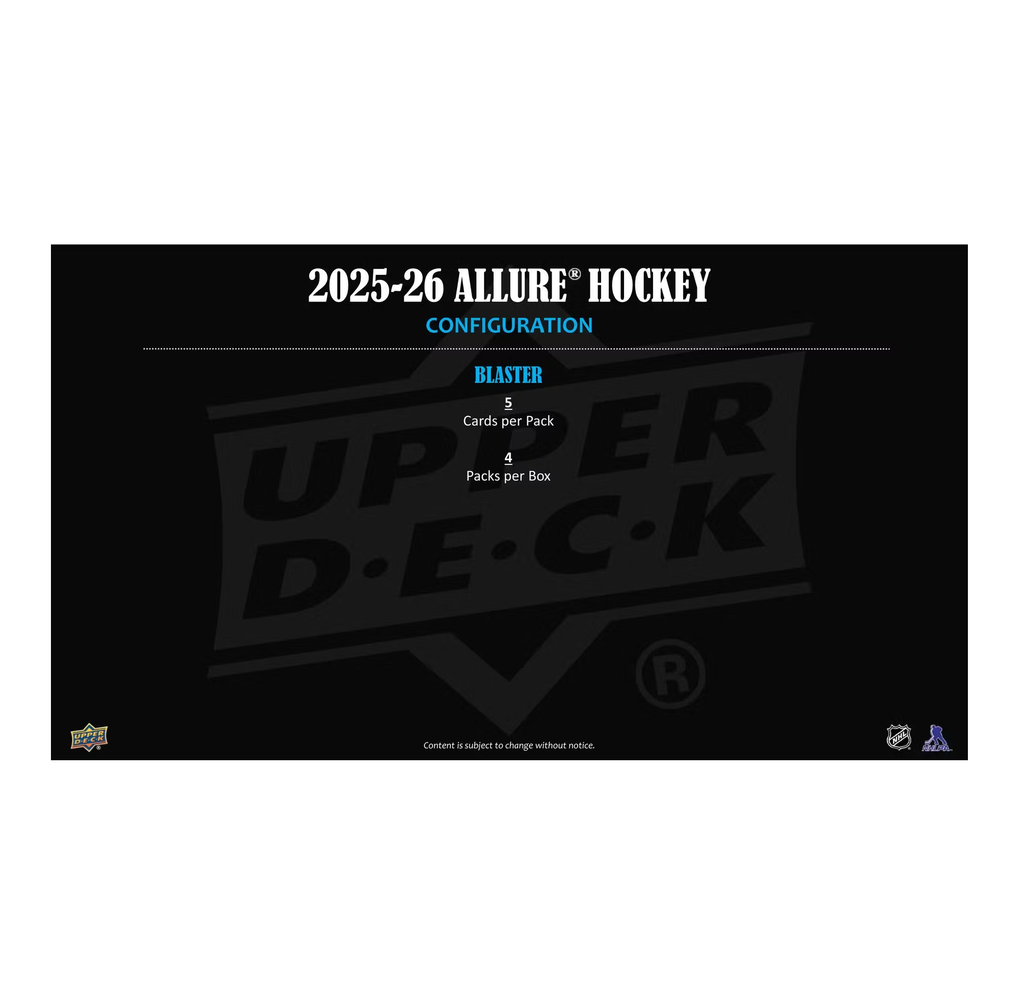 2025-26 Upper Deck Allure Hockey Blaster 20-Box Case