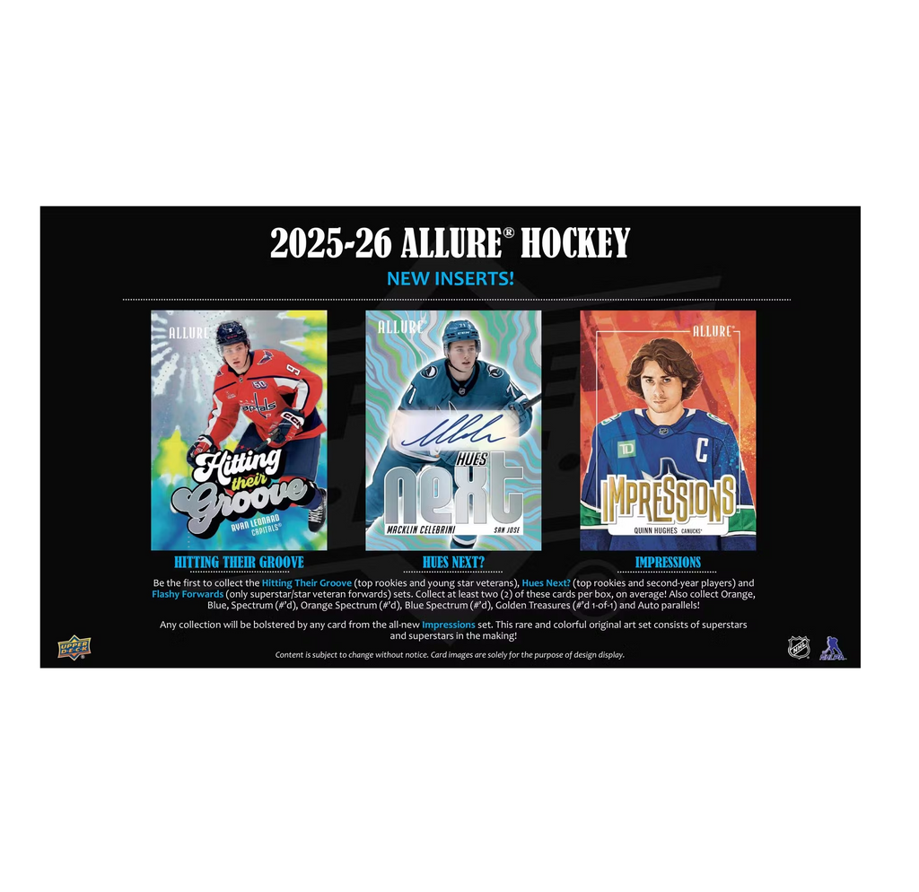 2025-26 Upper Deck Allure Hockey Hobby 18-Box Case