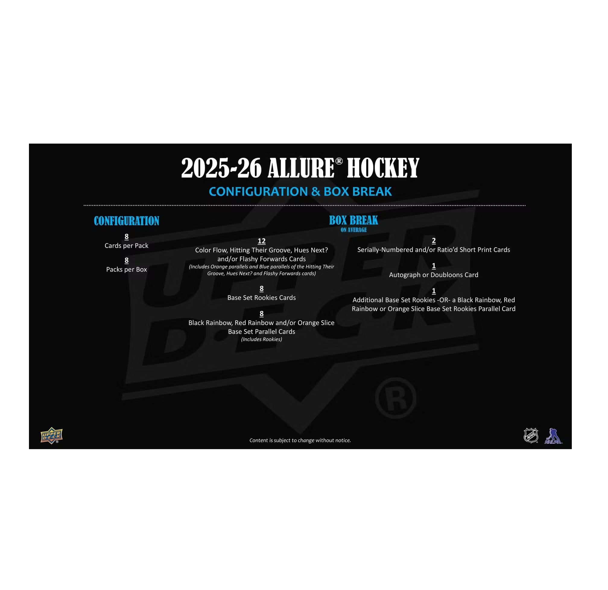 2025-26 Upper Deck Allure Hockey Hobby Box