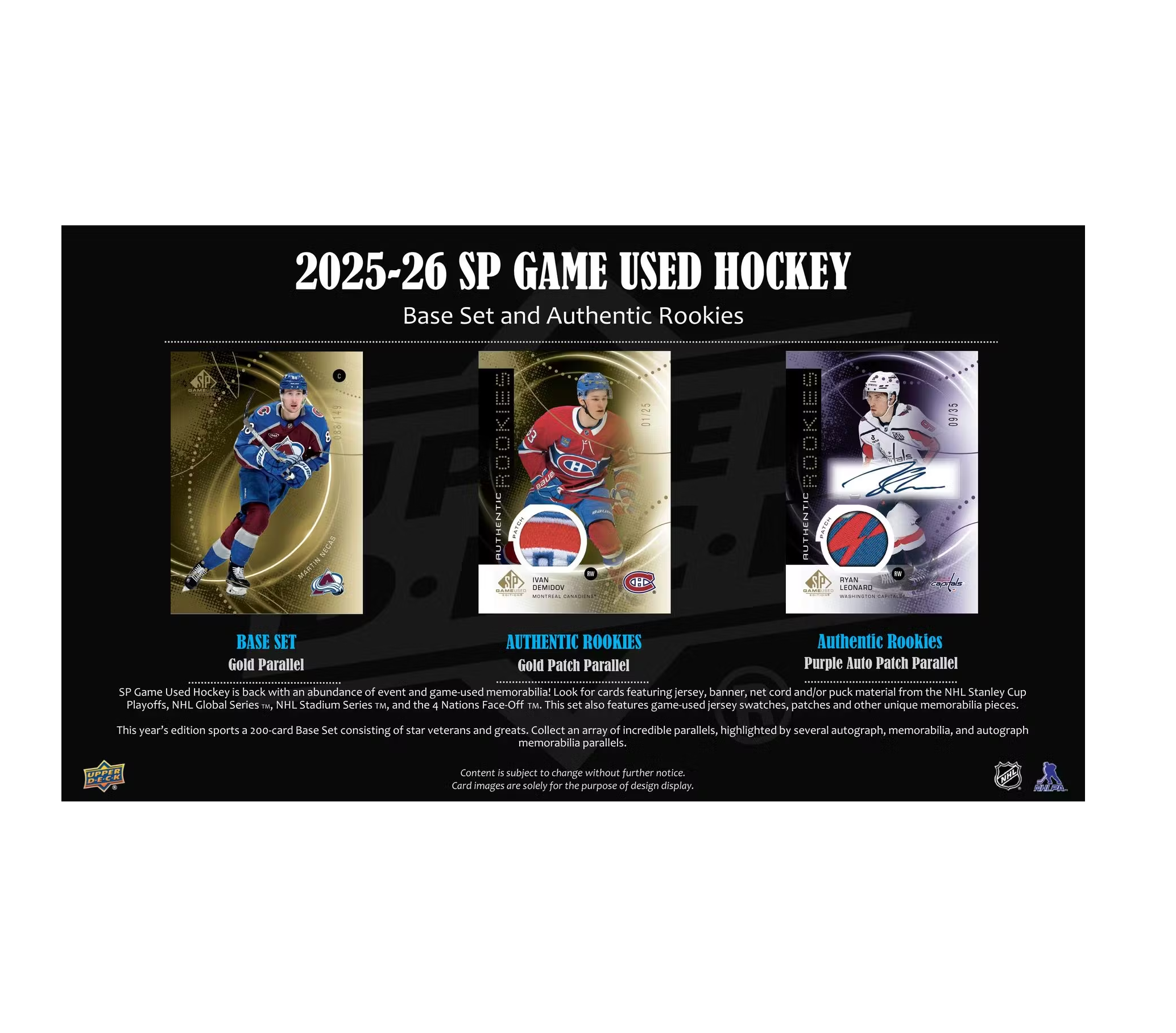 2025-26 Upper Deck SP Game Used Hockey Hobby Box