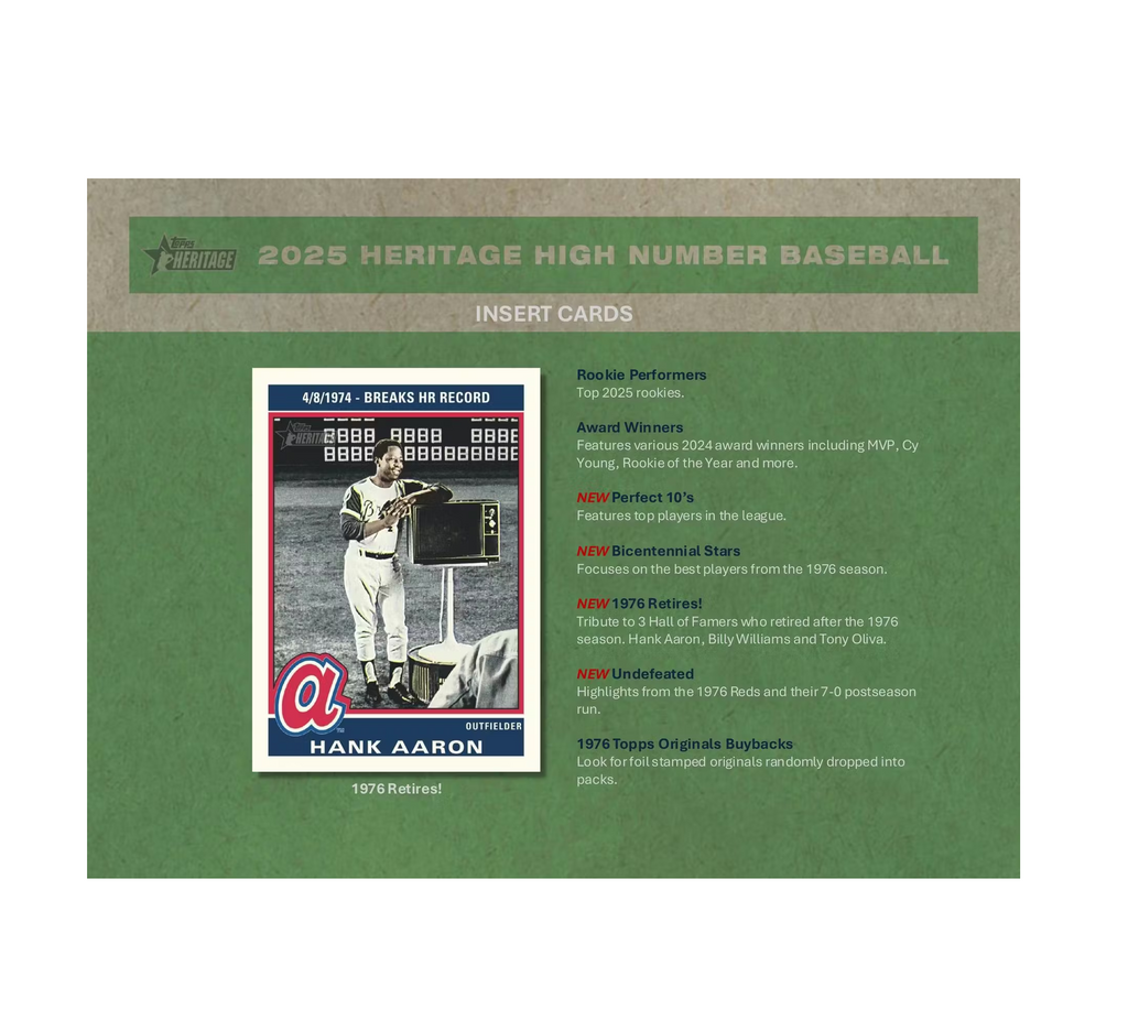 2025 Topps Heritage High Number Baseball Hobby Box