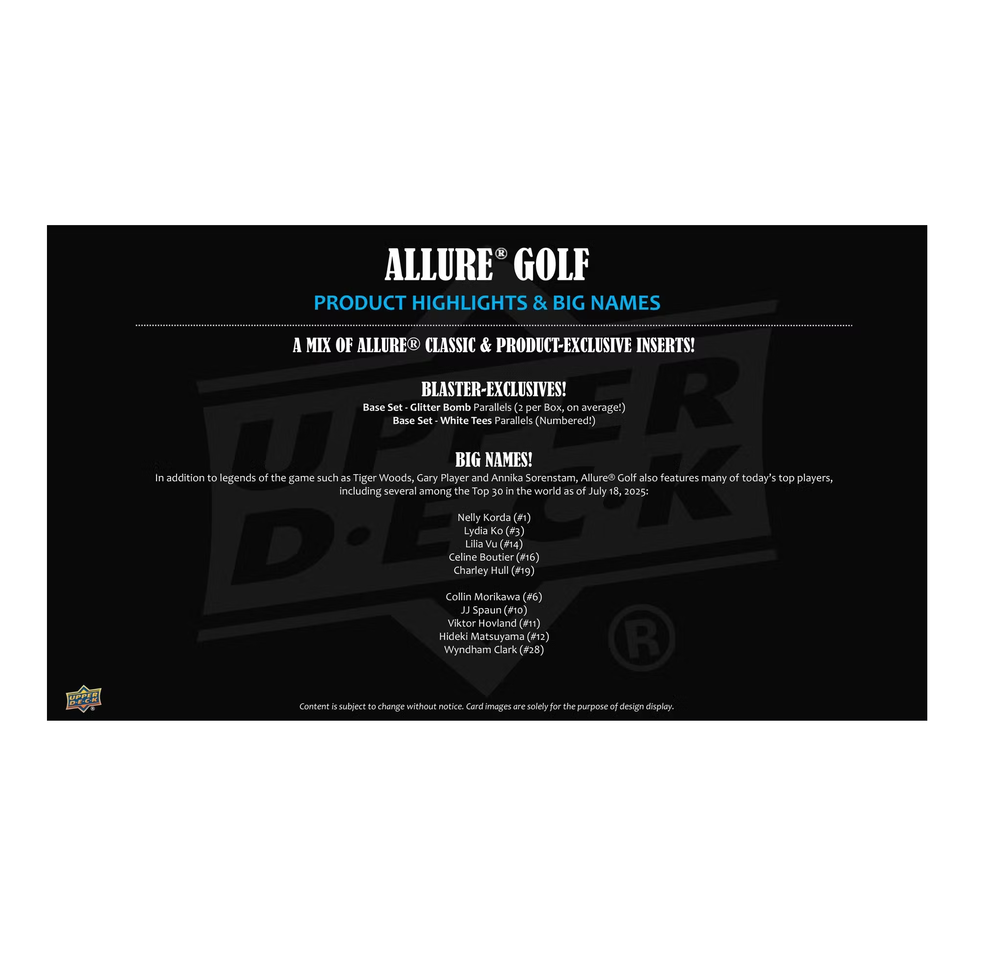 2026 Upper Deck Allure Golf Blaster Box