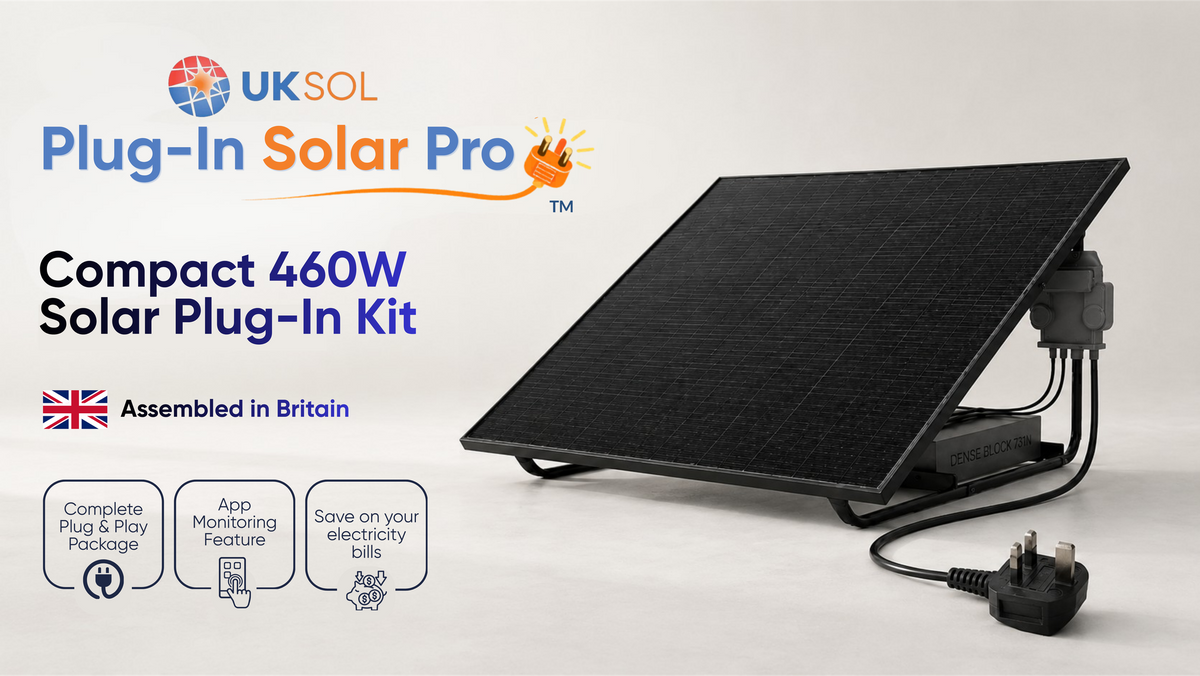 UKSOL Sheffield Pro Compact Ground Mount – 460W Plug-In Solar Kit