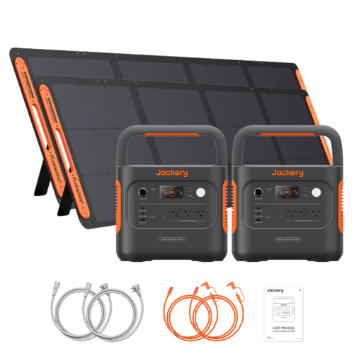 2 x Jackery Solar Generator 2000 v2 + 2 x SolarSaga 200W Portable Solar Panel