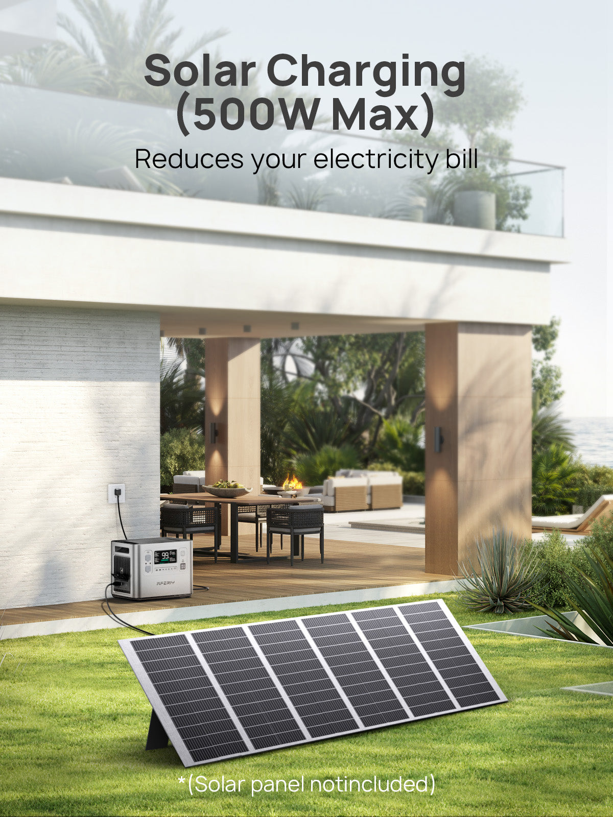 AFERIY P210 Portable Power Station – 2400W / 2048Wh – Silver