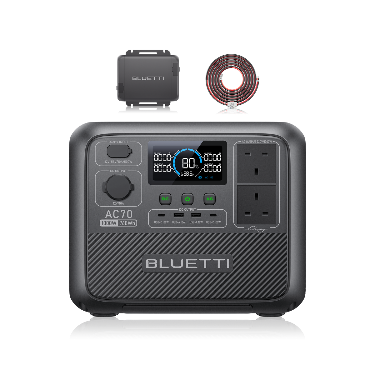 BLUETTI AC70 Portable Power Station | 1,000W 768Wh