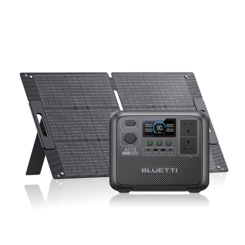 AC70 + 100W | 768 Wh Capacity | 100 W Solar Panel
