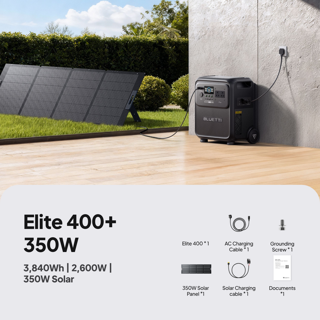 BLUETTI Elite 400 Portable Power Station | 2,600 W, 3,840 Wh