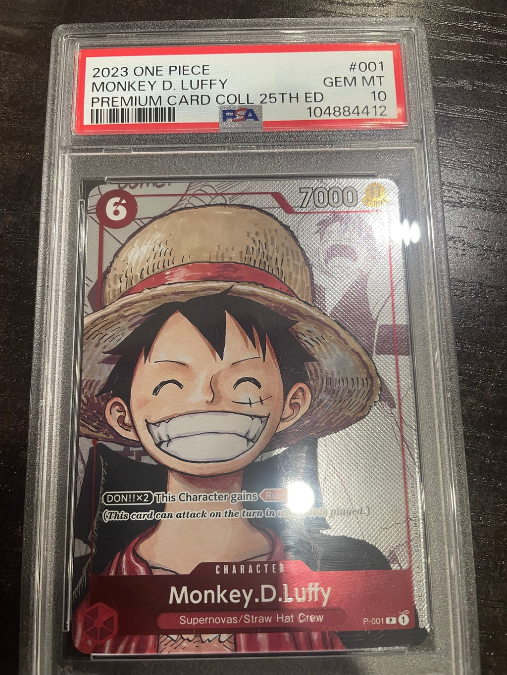 One Piece: PSA 10 Monkey.D.Luffy Premium Card Collection 25th Ed