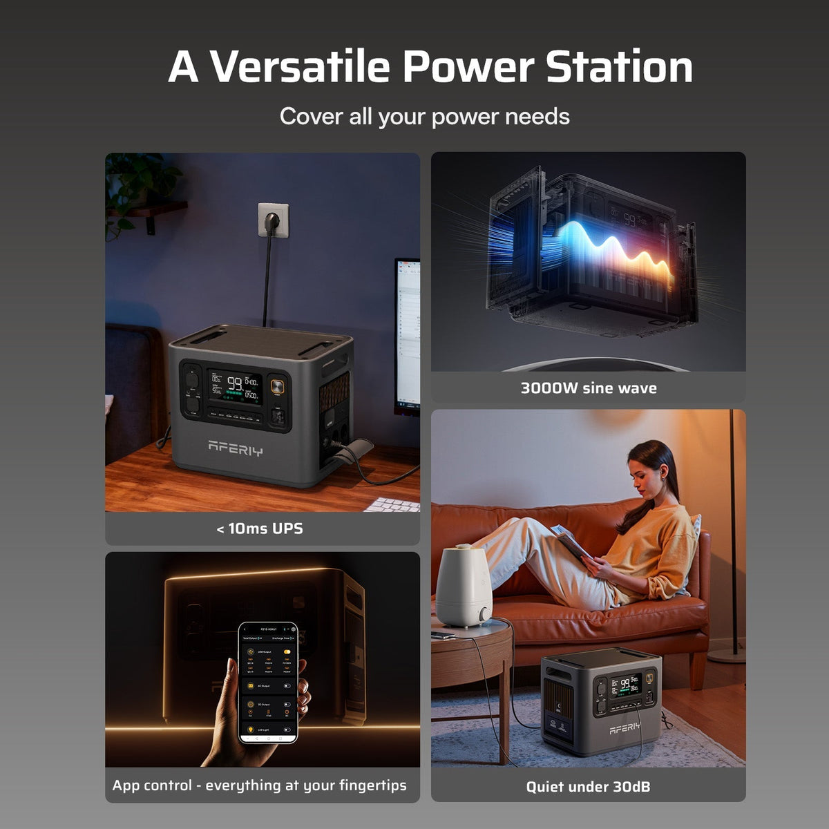 AFERIY P300 Portable Power Station – 3000W / 2048Wh