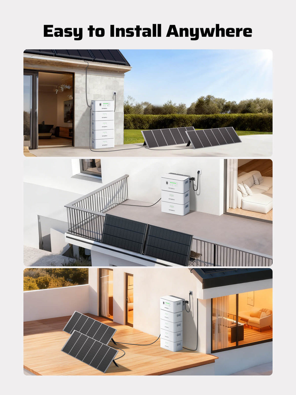 AFERIY PS240 Balcony Solar System | 800W-1200W Output | 1958-9792Wh Capacity | IP65