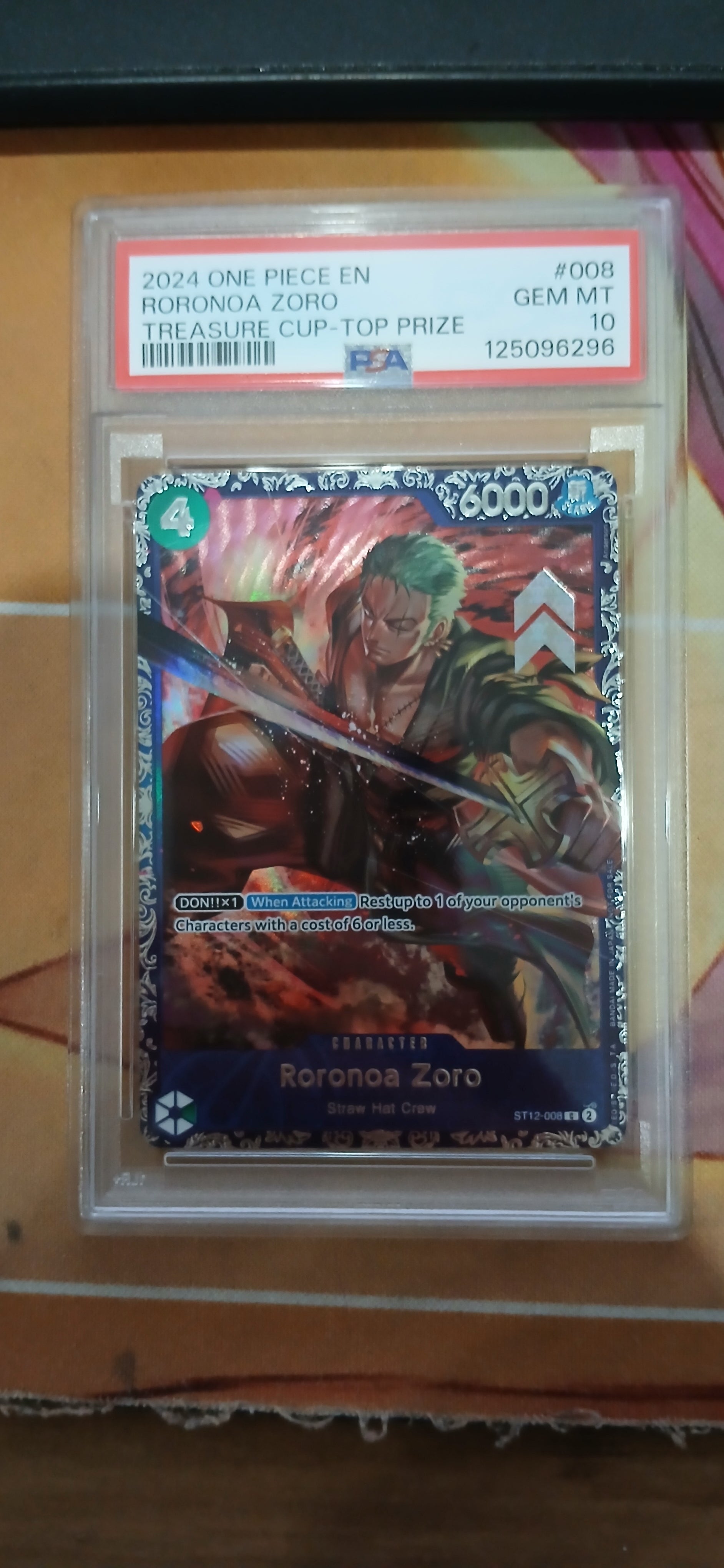 One Piece: PSA 10 Treasure Cup-Top Prize Roronoa Zoro