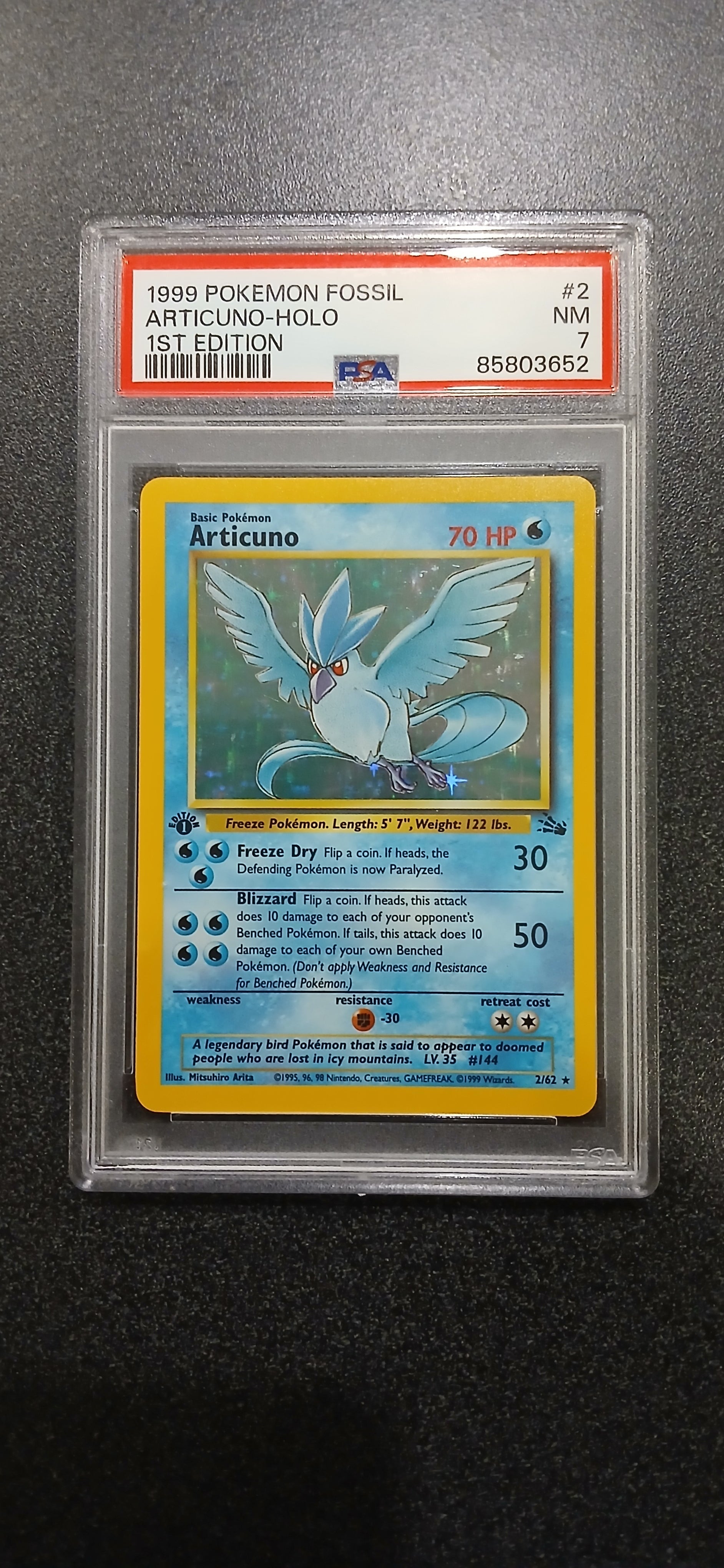 Pokemon: PSA 7 1999 1st Edition Holo Articuno