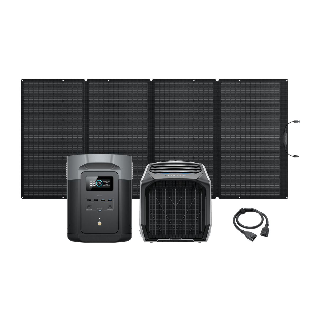 EcoFlow WAVE 2 +EcoFlow DELTA 2 Max + 400W Portable Solar Panel + XT150