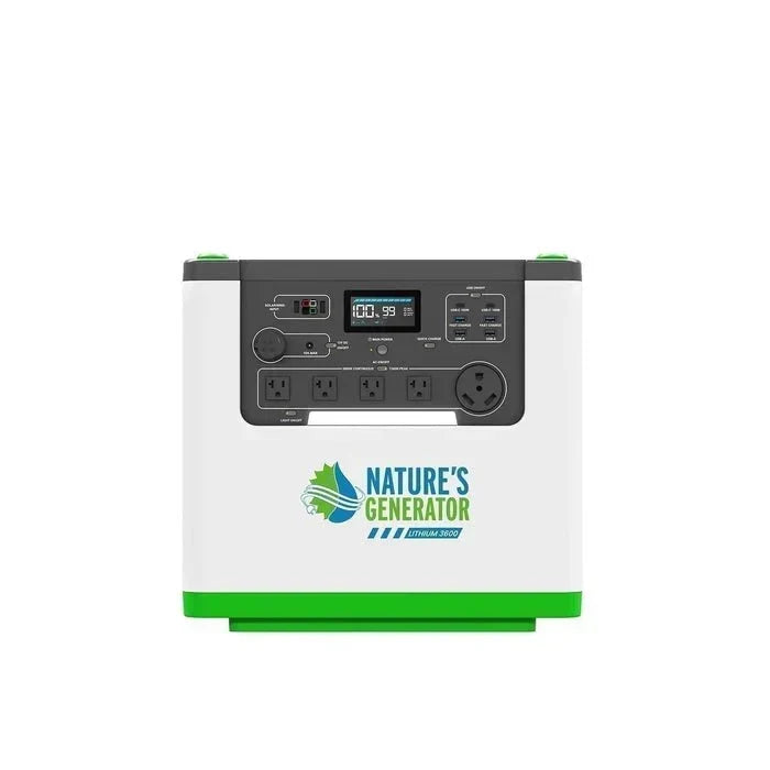 Natures Generator Lithium 3600 Solar Generator + 200W Folding Solar Panel