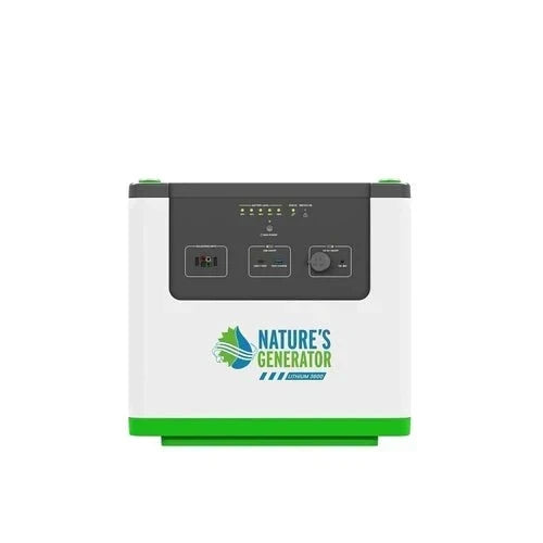 Natures Generator Lithium 3600 With Power Pod + 4 x 410W Monocrystalline Solar Panel + Transfer Switch