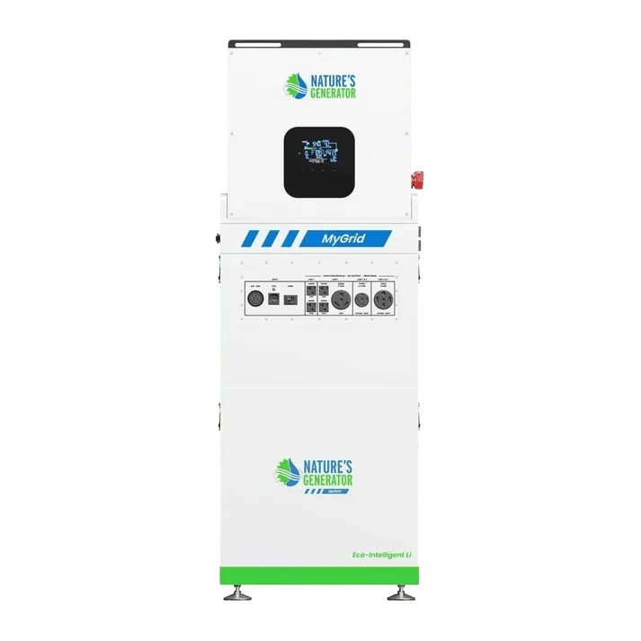 Natures Generator MyGrid 10k + Solar Battery + 12 x 410W Rigid Solar Panels + 50A Manual Transfer Switch + GFCI Box + Smart Plug
