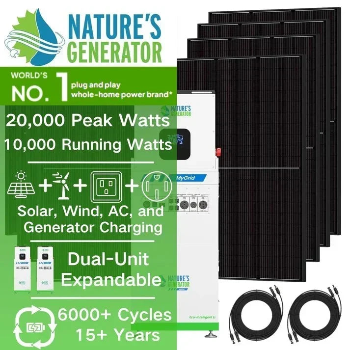 Natures Generator MyGrid 10K Solar Generator + 8 x Rigid 410W Solar Panel