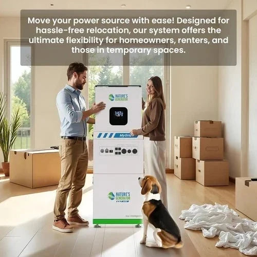 Natures Generator MyGrid 10K With Solar Battery + 8 x 410W Rigid Solar Panels + 50A Automatic Transfer Switch